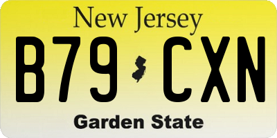 NJ license plate B79CXN