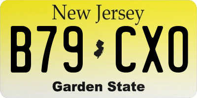 NJ license plate B79CXO