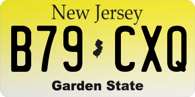 NJ license plate B79CXQ