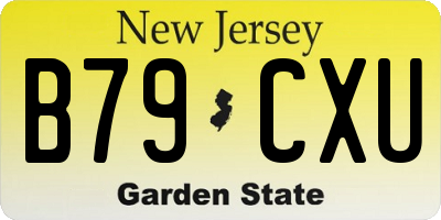 NJ license plate B79CXU