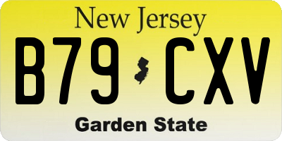 NJ license plate B79CXV