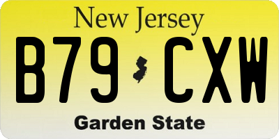 NJ license plate B79CXW