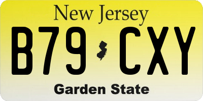 NJ license plate B79CXY