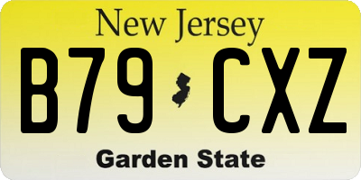 NJ license plate B79CXZ