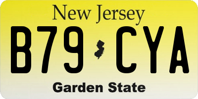 NJ license plate B79CYA
