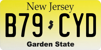 NJ license plate B79CYD