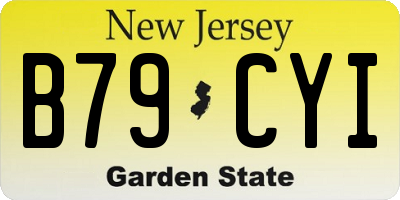 NJ license plate B79CYI