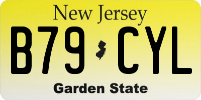NJ license plate B79CYL