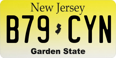 NJ license plate B79CYN