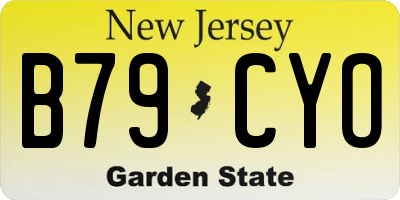 NJ license plate B79CYO