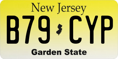 NJ license plate B79CYP