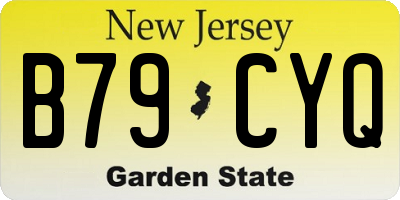 NJ license plate B79CYQ