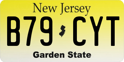 NJ license plate B79CYT