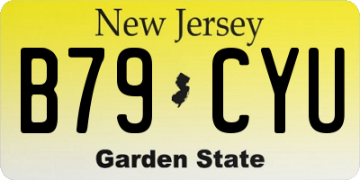 NJ license plate B79CYU