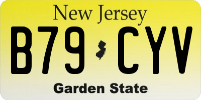 NJ license plate B79CYV