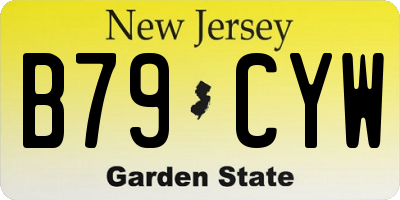 NJ license plate B79CYW