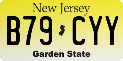 NJ license plate B79CYY