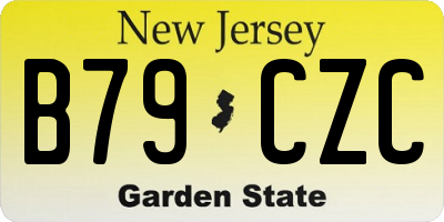 NJ license plate B79CZC