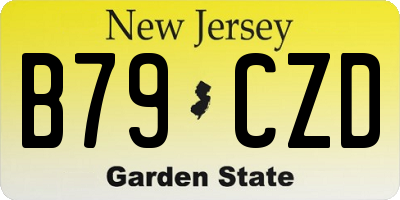 NJ license plate B79CZD