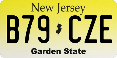 NJ license plate B79CZE