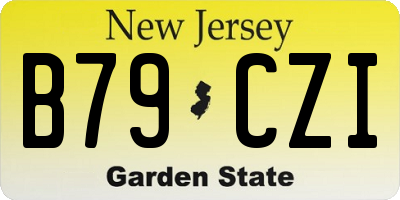 NJ license plate B79CZI