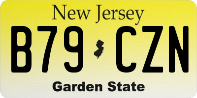 NJ license plate B79CZN