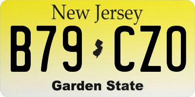 NJ license plate B79CZO