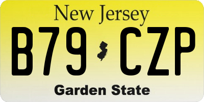 NJ license plate B79CZP