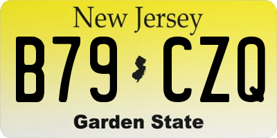NJ license plate B79CZQ