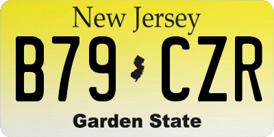NJ license plate B79CZR