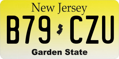 NJ license plate B79CZU