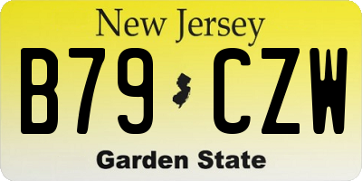 NJ license plate B79CZW