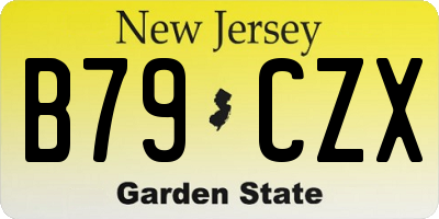 NJ license plate B79CZX
