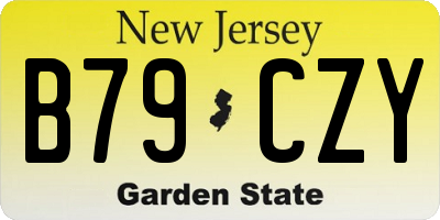 NJ license plate B79CZY