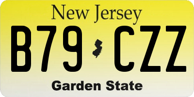 NJ license plate B79CZZ