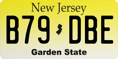 NJ license plate B79DBE