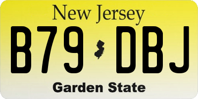 NJ license plate B79DBJ