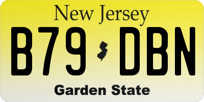 NJ license plate B79DBN