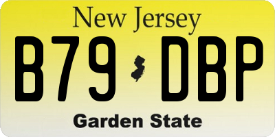 NJ license plate B79DBP