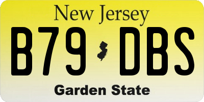 NJ license plate B79DBS