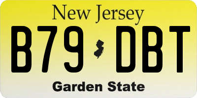 NJ license plate B79DBT
