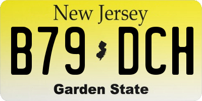 NJ license plate B79DCH
