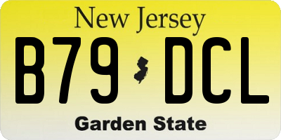NJ license plate B79DCL