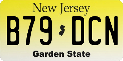 NJ license plate B79DCN