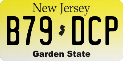 NJ license plate B79DCP