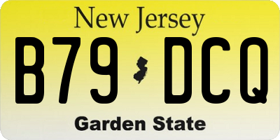 NJ license plate B79DCQ