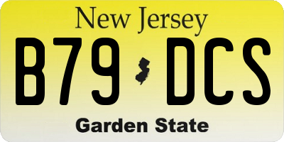 NJ license plate B79DCS