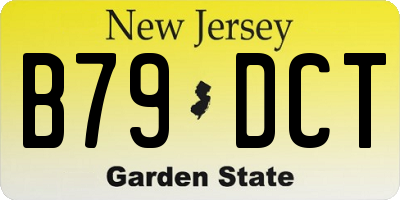 NJ license plate B79DCT