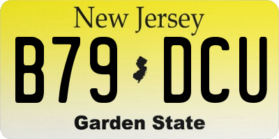 NJ license plate B79DCU