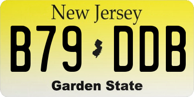 NJ license plate B79DDB